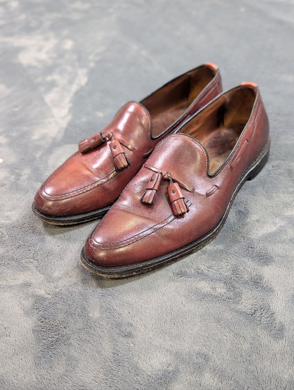 Allen Edmond Grayson Brown Leather Tassel Loafer Men's Size 9.5 Office Formal